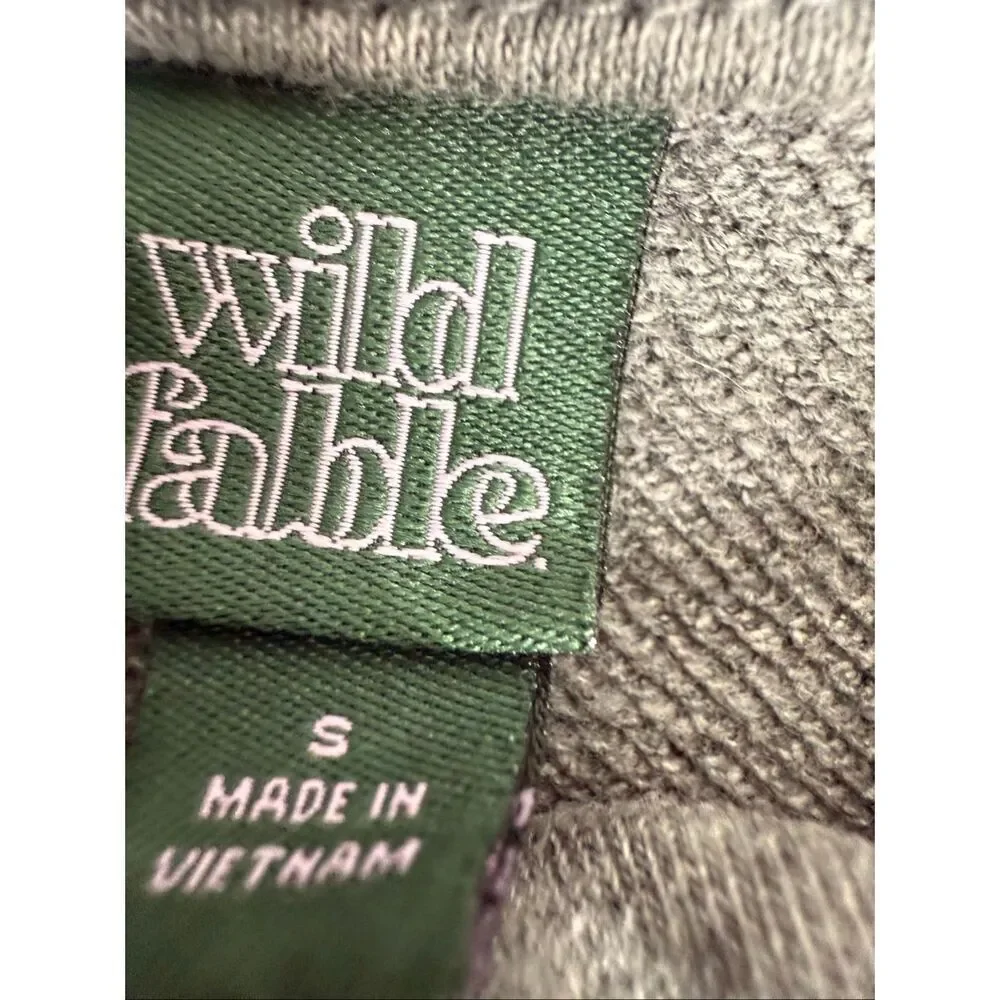 Wild Fable Women's Cropped Polo Shirt Size S Heather Gray Cotton Blend - Picture 4 of 7